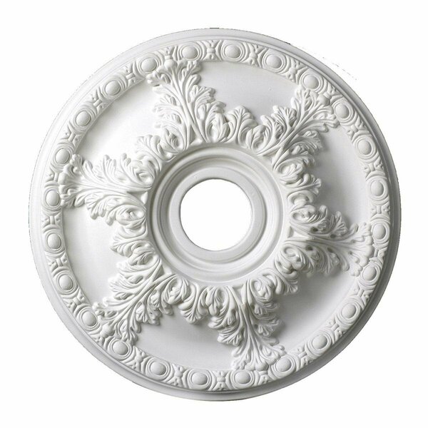 Architectural Products By Outwater 18 in. x 1-7/8 in. Leaf and Running Bead Polyurethane Ceiling Medallion 3P5.37.00751